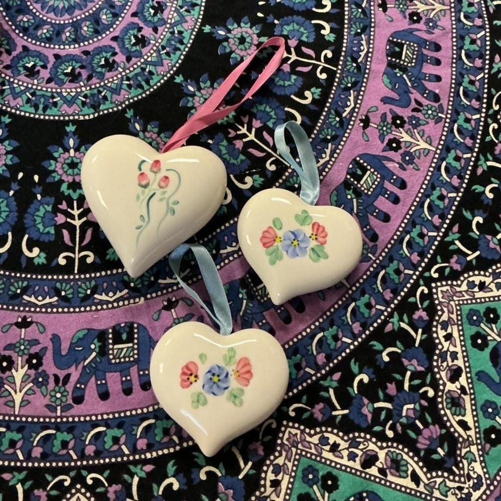 Homco Heart Ornaments